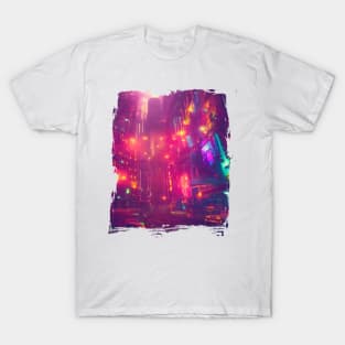 Cool Japanese Neon City T-Shirt